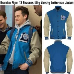 Justin Foley 13 Reasons Why Letterman Jacket -Film Star Cheap Outfits Store 13 reasons why varsity jacket 500x500 1