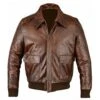 A2 Air Force Distressed Brown Real Leather Bomber Flight Jacket