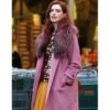 Anne Hathaway Modern Love Pink Coat