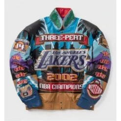 Los Angeles Lakers Three-Peat NBA Champions Leather Jacket