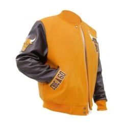 NBA Championship Chicago Bulls Logo Varsity Jacket -Film Star Cheap Outfits Store Chicago Bulls Yellow Jacket 3 500x500 1