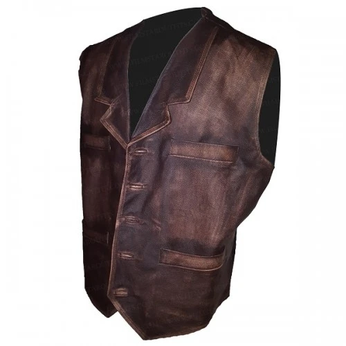 Cullen Bohannon Hell On Wheels Leather Vest 2 Cullen Bohannon Hell On Wheels Leather Vest - Image 2