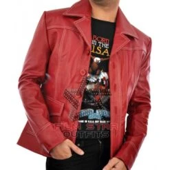 Fight Club Brad Pitt (Tyler Durden) Leather Red Jacket 7 Fight Club Brad Pitt (Tyler Durden) Leather Red Jacket -Film Star Cheap Outfits Store FightClubR3 500x500 1