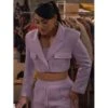 How I Met Your Father Valentina Purple Cropped Jacket