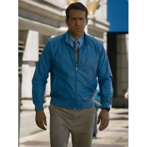 Ryan Reynolds Free Guy Bomber Jacket 1 Ryan Reynolds Free Guy Bomber Jacket