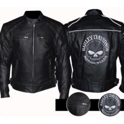 Harley Davidson Reflective Skull Jacket -Film Star Cheap Outfits Store Harley davidson reflective skull leather jacket 500x500 2