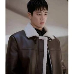 Itaewon Class Ahn Bo-Hyun Leather Coat -Film Star Cheap Outfits Store Itaewon Class Jang Geun Won Leather Coat With Shearling Trim 500x500 1