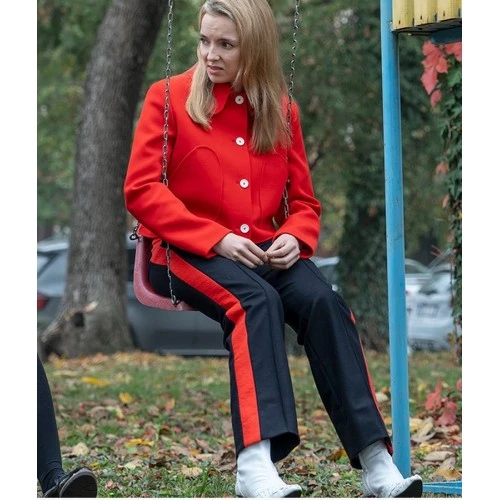 Jodie Comer Killing Eve Season 03 Villanelle Shirt Style Red Jacket 1 Jodie Comer Killing Eve Season 03 Villanelle Shirt Style Red Jacket