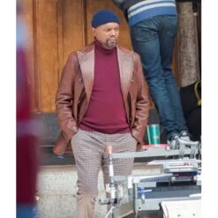 John Shaft 2019 Brown Leather Blazer