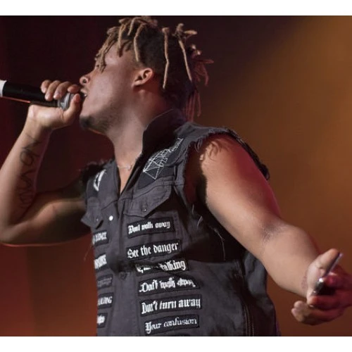 Juice Wrld Denim Patch Black Vest 2 Juice Wrld Denim Patch Black Vest - Image 2