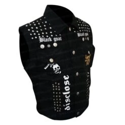 Juice Wrld Black Denim Vest With Studs -Film Star Cheap Outfits Store Juice Wrld Vest 500x500 1