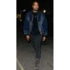 Kanye West Stylish Blue Bomber Jacket