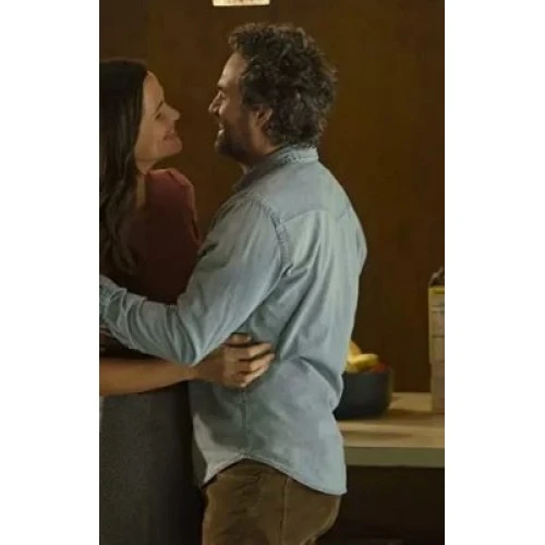 The Adam Project Mark Ruffalo Denim Shirt 2 The Adam Project Mark Ruffalo Denim Shirt - Image 2