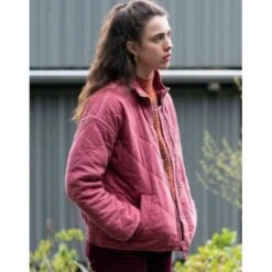 Maid 2021 Margaret Qualley Pink Jacket