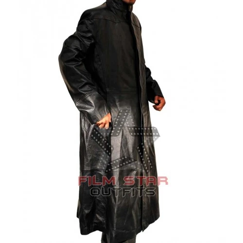 Keanu Reeves Matrix Trench Coat 2 Keanu Reeves Matrix Trench Coat - Image 2