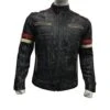 Men's Biker Vintage Motorcycle Cafe Racer Retro Moto Distressed Leather Jacket