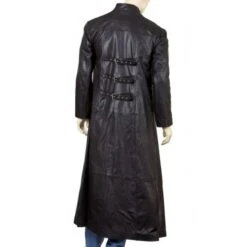 Goth Full Length Leather Coat -Film Star Cheap Outfits Store Mens Leather Goth Full Length Coat 3 500x500 1