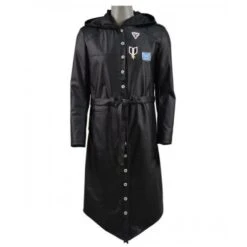 PUBG Black Hooded Trench Coat