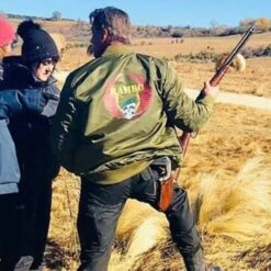 Rambo 5 Last Blood Skull Green Bomber Jacket