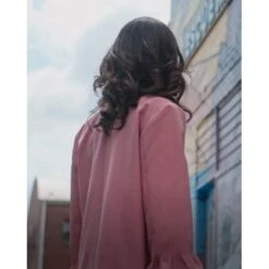 Cupid For Christmas Melanie Stone Pink Coat -Film Star Cheap Outfits Store Ruby Cupid for ChristmasMelanie Stone Pink Wool Coat 500x500 1