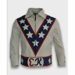 Daredevil Evel Knievel White Leather Jacket