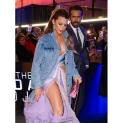 The Adam Project Blake Lively Denim Coat -Film Star Cheap Outfits Store The Adam Project Blake Lively Denim Coat 2 500x500 1