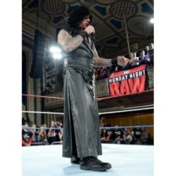 The Undertaker Wwe Raw Black Leather Vest Coat