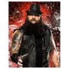 WWE Bray Wyatt Black Leather Hooded Vest