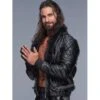 WWE Seth Rollins Black Leather Jacket