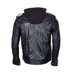 WWE Superstar AJ Style Hooded Leather Jacket -Film Star Cheap Outfits Store WWE Superstar AJ Style Hooded Black Jacket 500x500 1
