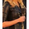 Ashley Roberts Leather Dress Ladies Black Coat