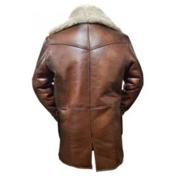 Hardy Bane Leather Brown Shearling Coat Jacket -Film Star Cheap Outfits Store bane tom hardy coat 500x500 1