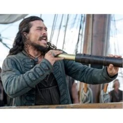 John Silver Black Sails S3 Luke Arnold Leather Coat -Film Star Cheap Outfits Store black sails john silver trench coat 8 500x500 2