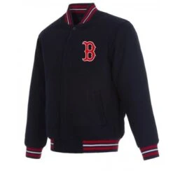 Boston Red Sox Varsity Navy Blue Wool Jacket