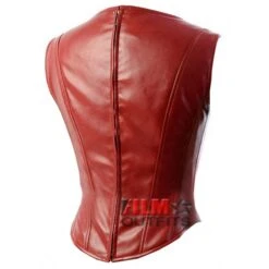 Civil War Scarlet Witch Red Leather Coat -Film Star Cheap Outfits Store captain america coat 4 500x500 1
