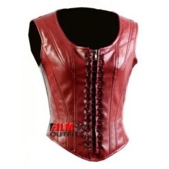 Civil War Scarlet Witch Red Leather Coat -Film Star Cheap Outfits Store captain america scarlet witch red coat 3 500x500 1