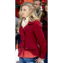 Christmas In Love Brooke D'Orsay Red Coat -Film Star Cheap Outfits Store christmas in love brooke dosray red coat 500x500 1