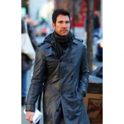 Dylan Mcdermott Black Leather Fascism Coat