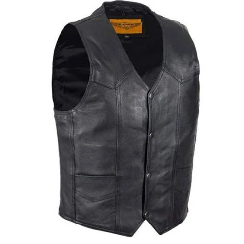 California MC Hells Angels Black Leather Vest 2 California MC Hells Angels Black Leather Vest - Image 2