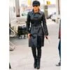 Jennifer Lopez Hustlers Leather Trench Coat