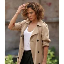 Jennifer Lopez Trench Cotton Long Coat -Film Star Cheap Outfits Store jennifer lopez trench coat 500x500 1