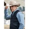 Yellowstone John Dutton Grey Wool Vest