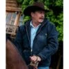 Yellowstone John Dutton Blue Hooded Denim Jacket