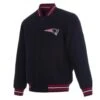 New England Patriots Varsity Navy Blue Wool Jacket