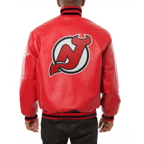 New Jersey Devils Varsity Leather Jacket 2 New Jersey Devils Varsity Leather Jacket - Image 2