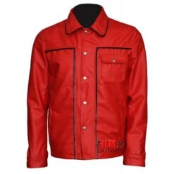 King Of Rock Elvis Presley Red Leather Jacket