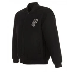 San Antonio Spurs Varsity Black Wool Jacket