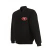 San Francisco 49ers Varsity Black Wool Jacket
