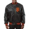 San Francisco Giants Varsity Black Leather Jacket