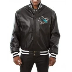 San Jose Sharks Varsity Leather Jacket